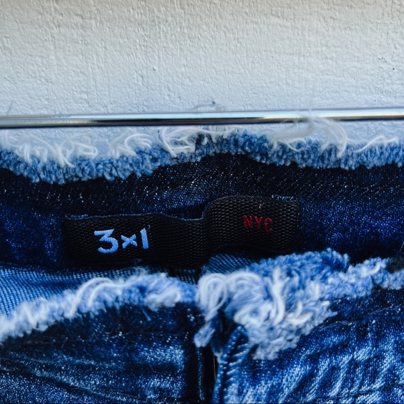 3x1 Raw Edge Shelter Slim Jeans in Tin Coo Medium Wash Women’s 26 - Picture 12 of 15